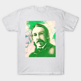 Robert Louis Stevenson Green Portrait | Robert Louis Stevenson Artwork 9 T-Shirt